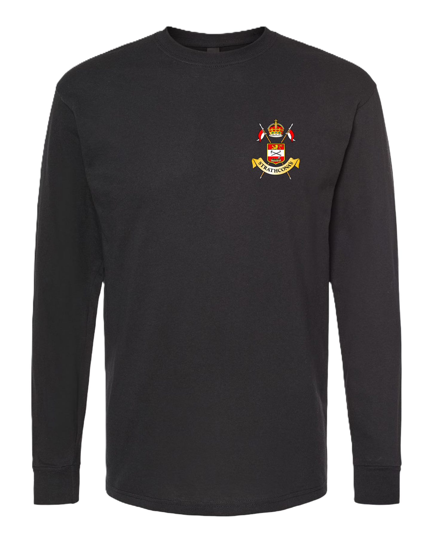 Unisex Gold Soft Touch Long Sleeve TShirt w/ Crossed Lances Crest