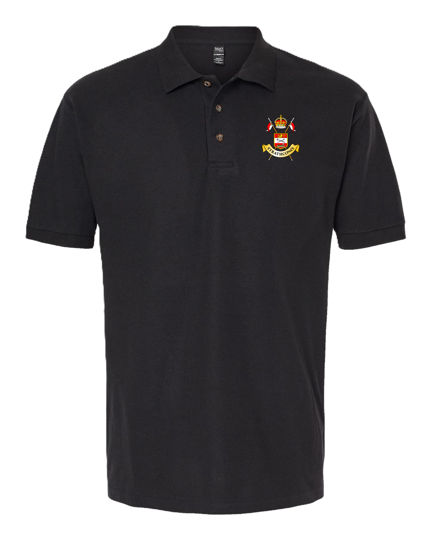 Ring-Spun Piqué Polo w/ Crossed Lances Crest Edmonton Chapter