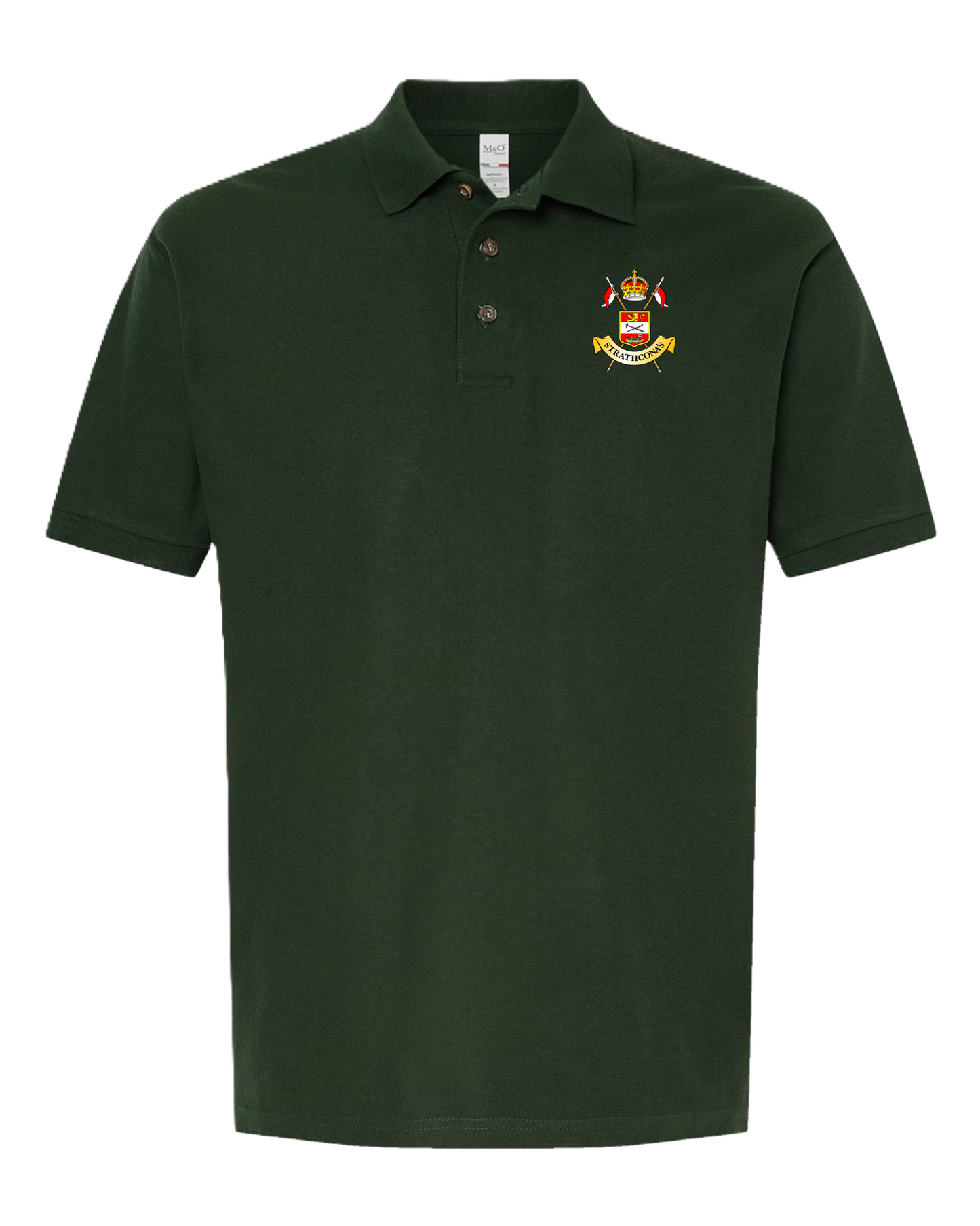 Ring-Spun Piqué Polo w/ Crossed Lances Crest Edmonton Chapter