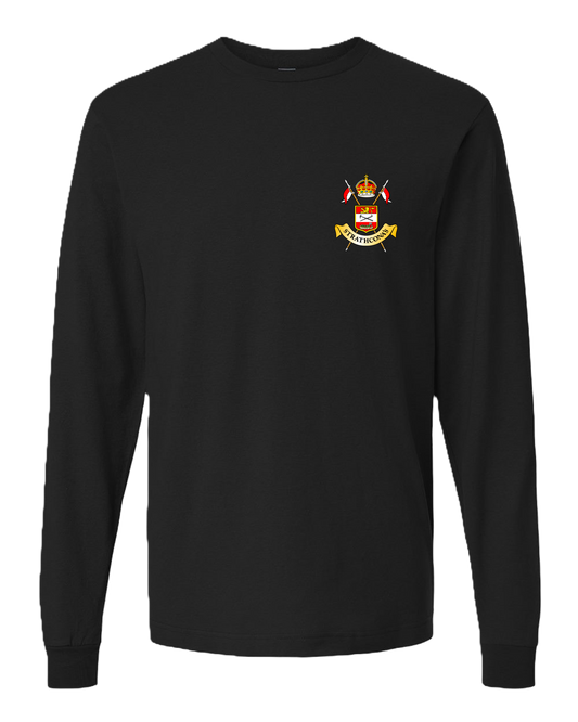Fine Jersey Long Sleeve TShirt w/ Crossed Lances Crest