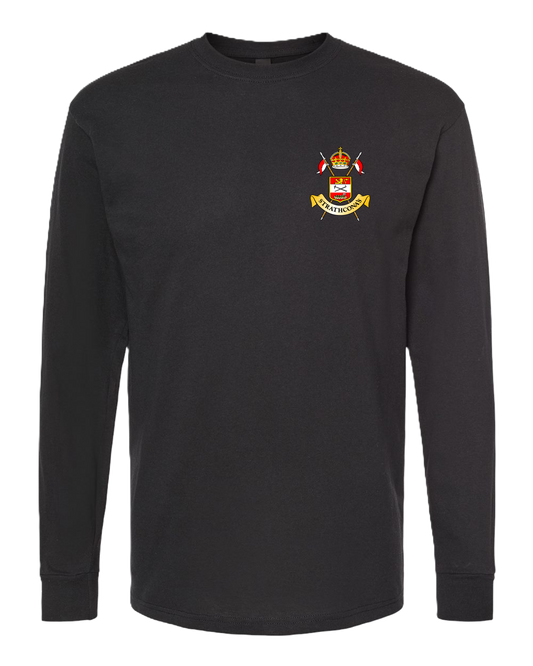 Unisex Gold Soft Touch Long Sleeve TShirt w/ Crossed Lances Crest