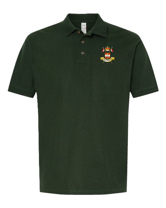 Ring-Spun Piqué Polo w/ Crossed Lances Crest