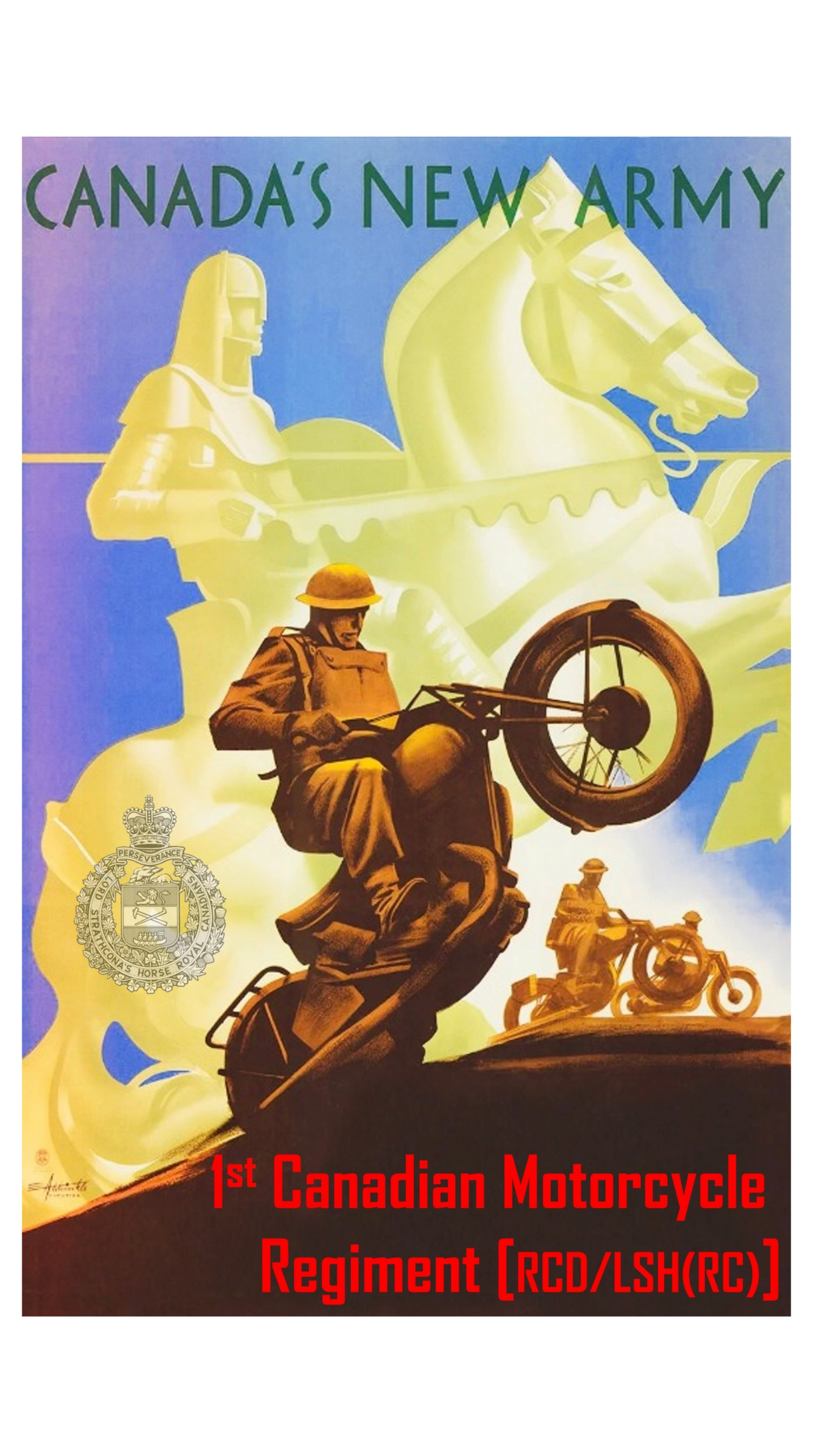 T-Shirts "1st Canadian Motorcycle Regiment"